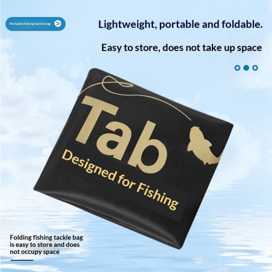 Tab Portable Fishing Gear Bag | Waterproof Collapsible Tackle Storage Tote